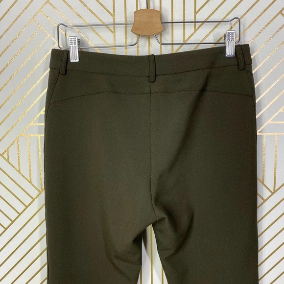 Gerard Darel Olive Green Quilted Zipper Pocket Leggings Pants Size 38 / US 6 - Picture 7 of 10